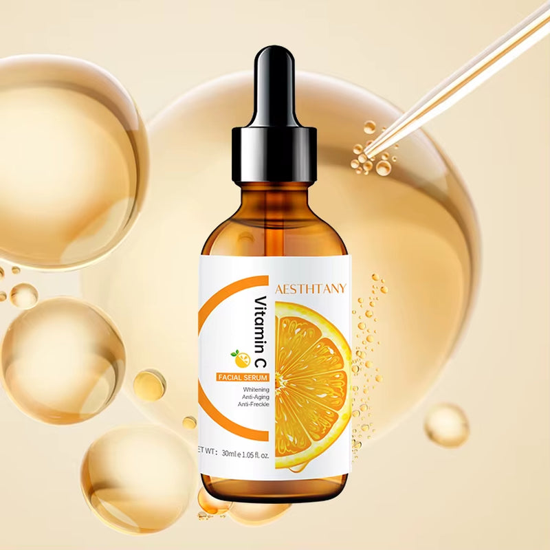 Face Care Serum Beauty Organic Facial Vitamin C Brightening Serum with Vitamin E Hyaluronic Acid Serum for Face