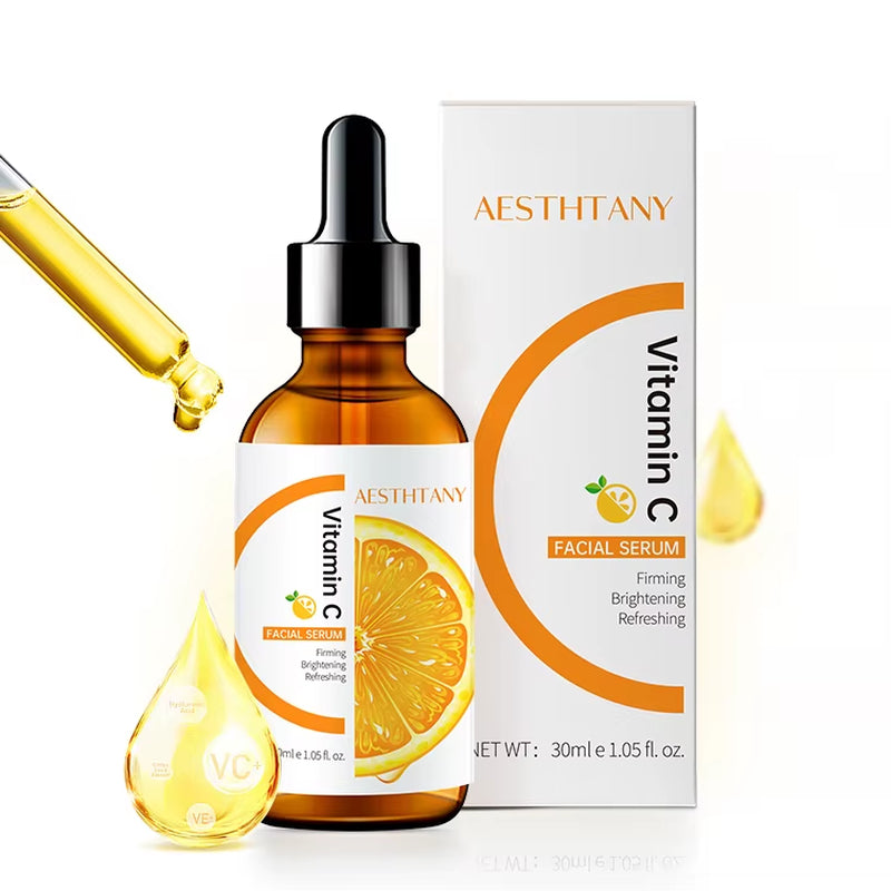 Face Care Serum Beauty Organic Facial Vitamin C Brightening Serum with Vitamin E Hyaluronic Acid Serum for Face